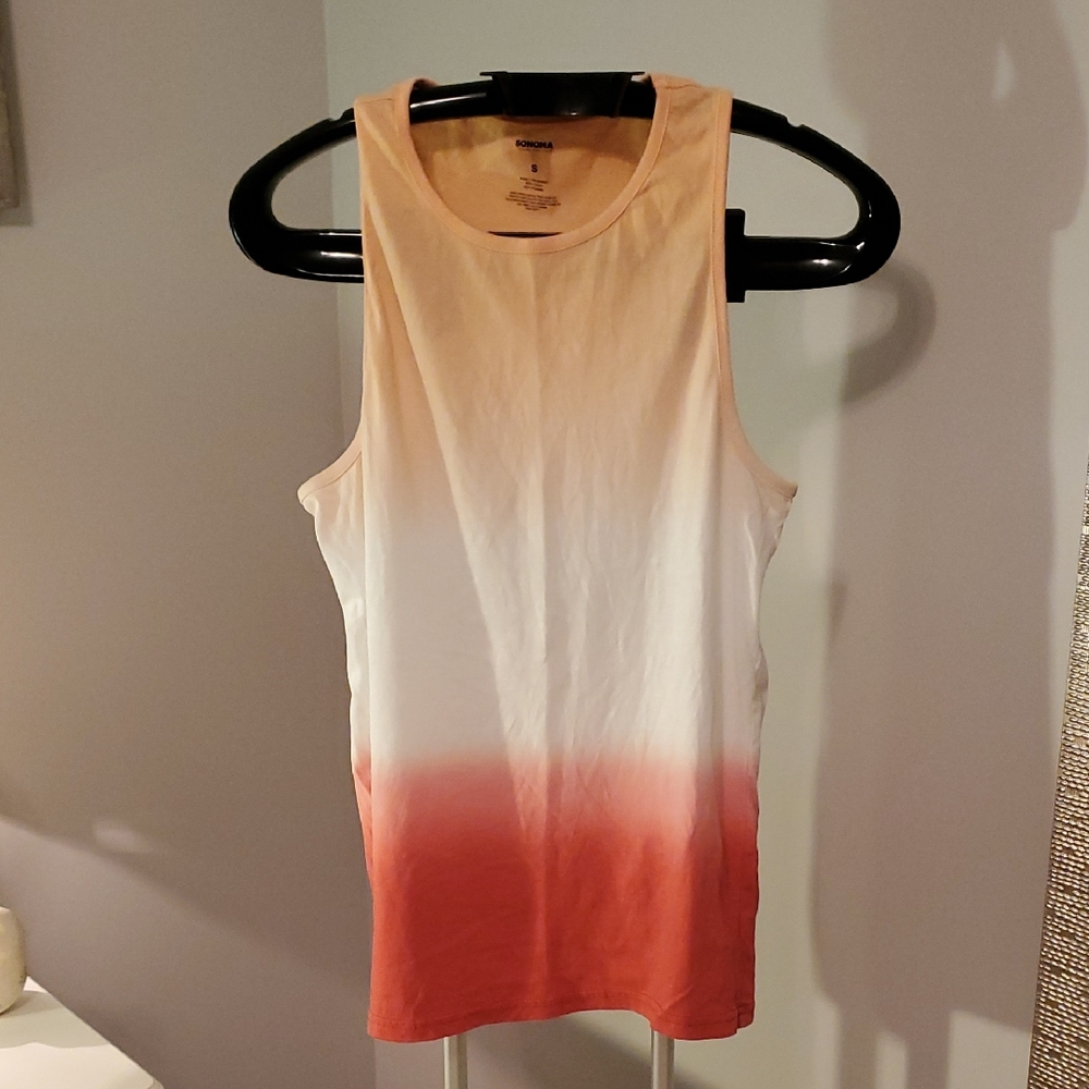Sonoma Orange To Red Sleeveless Tank Top